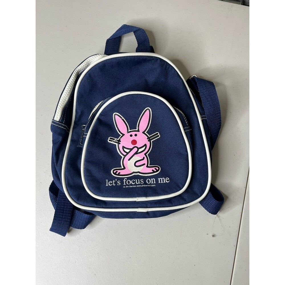 Jim Benton Happy Bunny Y2K Mini Backpack “I Know How You Feel I Just Don’t Care”